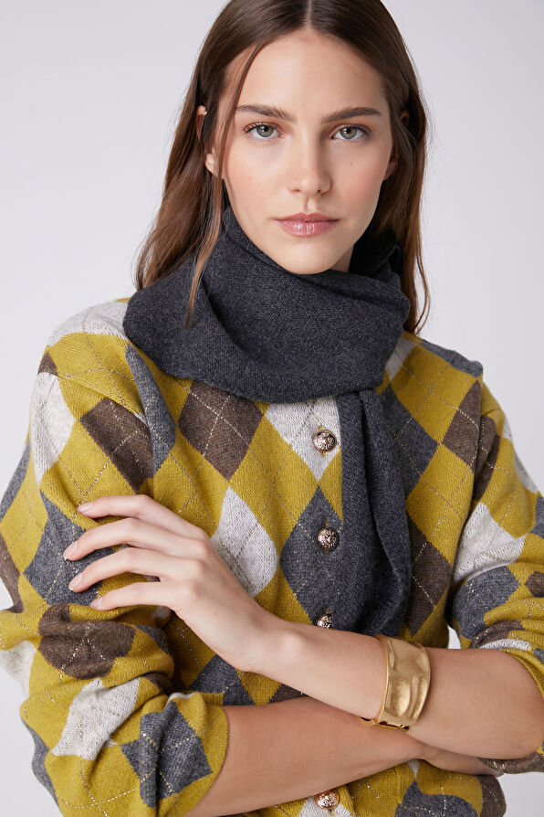 Beymen Club Oil Green Diamond Patterned Cardigan - 2