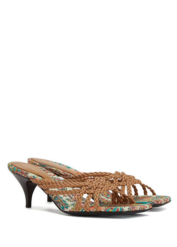 Etro Tan Women's Leather Slippers - 2
