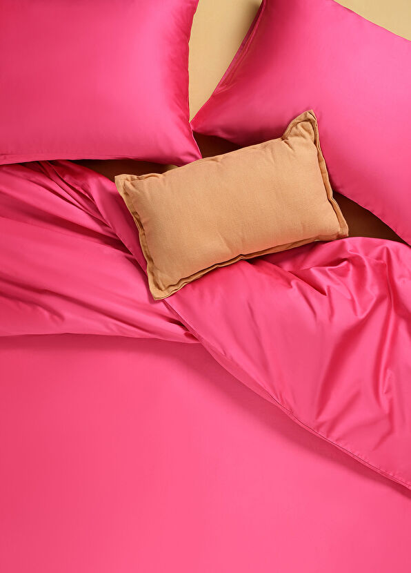 Zsa Zsa Zsu Solıd Fuşya  Pamuk Saten 2'li Yastık Kılıfı 50 x 70 Cm - 2