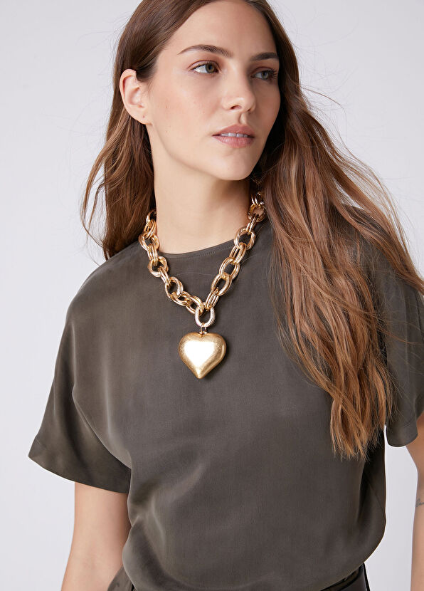 Beymen Club Khaki Cupro Blouse - 2