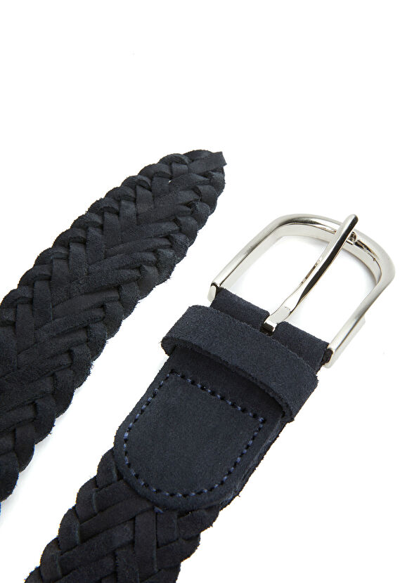 Beymen Club Lacviert Men's Suede Belt - 2