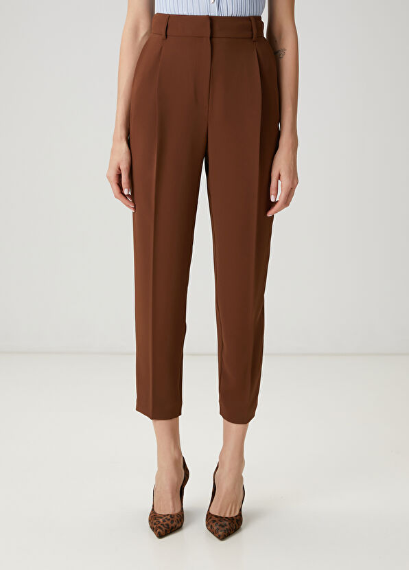 Beymen Club Kahverengi Havuç Kesim Krep Pantolon - 2