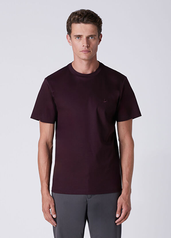 Beymen Club Regular Fit Plum Interlock Basic T-Shirt - 1