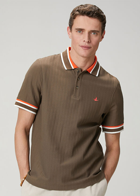 Beymen Club Kahverengi Comfort Fit Polo T-shirt - 4
