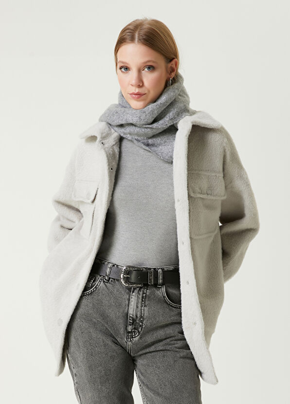 Beymen Club Oversize Gri Dış Gömlek - 1