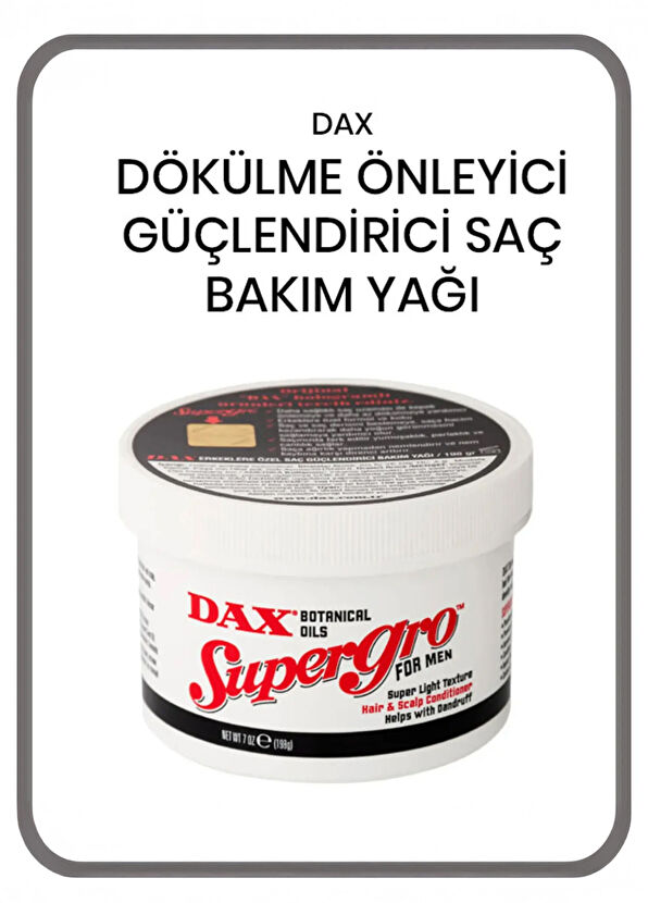 Dax Supergro For Men Erkekler İçin Hacim Veren & Kepek Karşıtı Saç Bakım Yağı 198 gr - 4