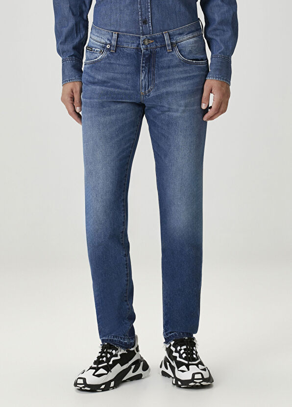 Lacivert Jean Pantolon - Görsel 4