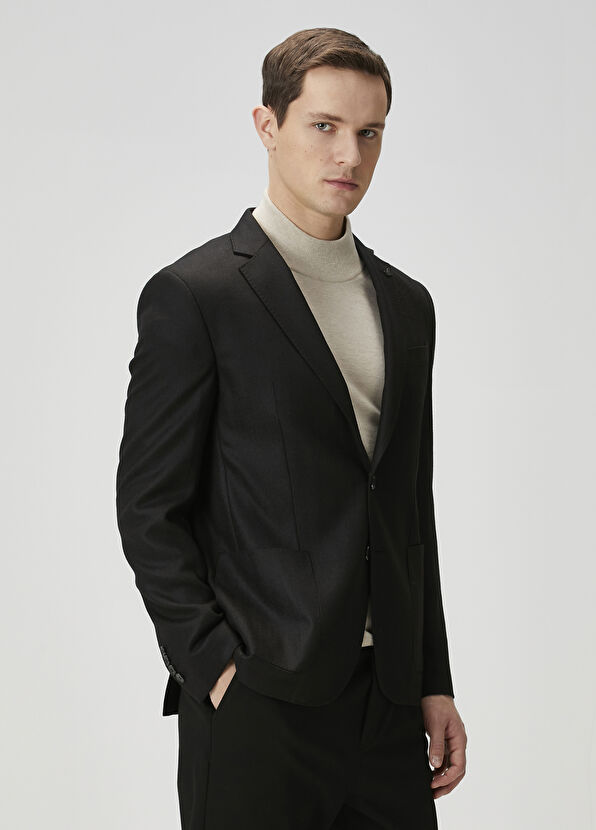 Beymen Club Siyah Yün Ceket - 2