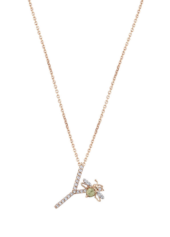 Bee Goddess Letters Kadın Altın Kolye - 1