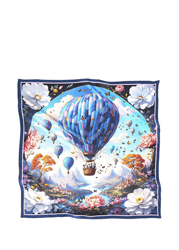 Lakin Camelot Trip Twill İpek Kadın Fular 65 cm - 1