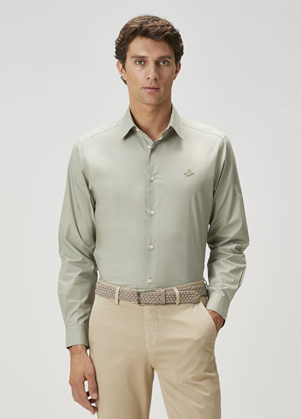 Beymen Club Yeşil Logo Nakışlı Gömlek - 1