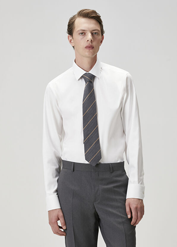 Beymen Club Comfort Fit White Non-Iron Twill Shirt - 2