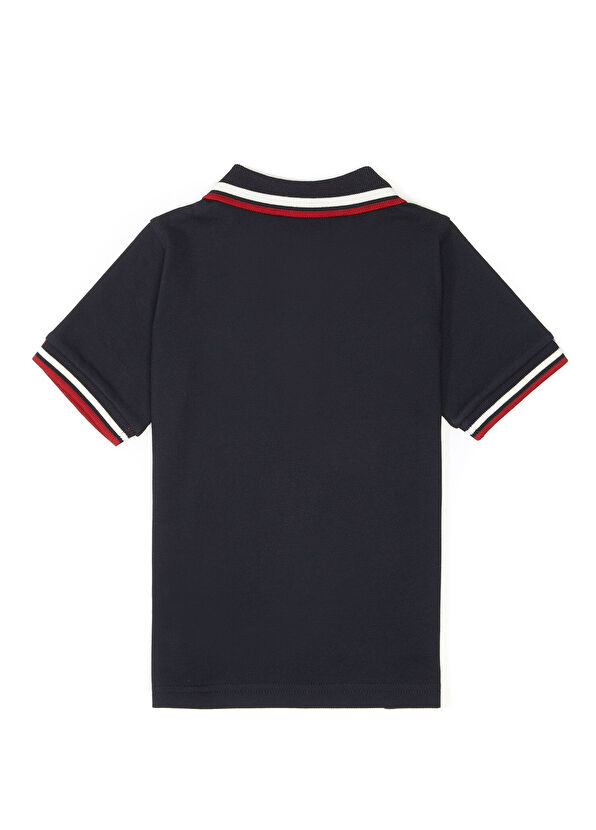 Moncler Navy Blue Logo Detailed Boys T-Shirt - 2