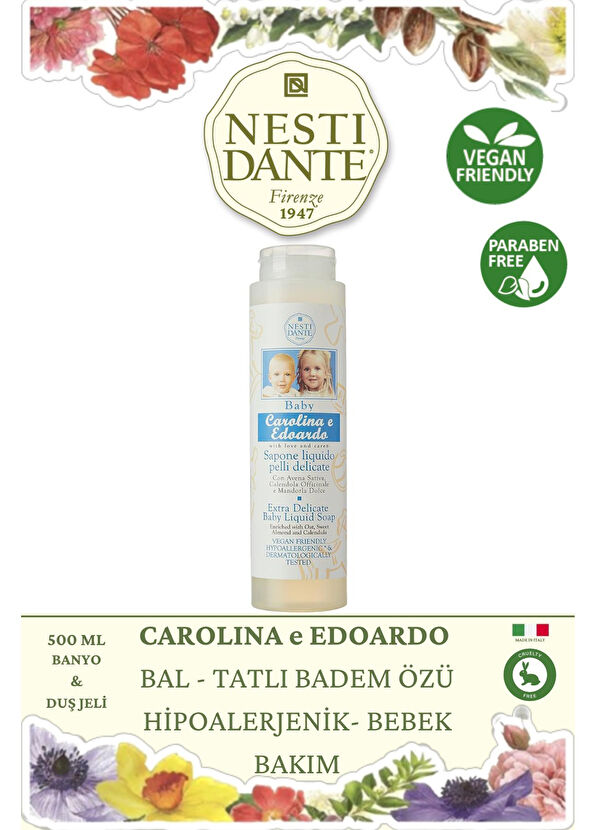 Nesti Dante Hipoalerjenik Vegan Bebek Bakım Bebek Banyo ve Duş Jeli 300 ml - 2