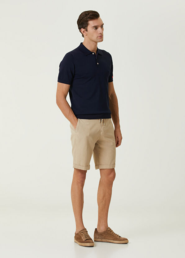 Beymen Club Lacivert Polo Yaka Kaz Jakarlı Kısa Kollu Triko - 3