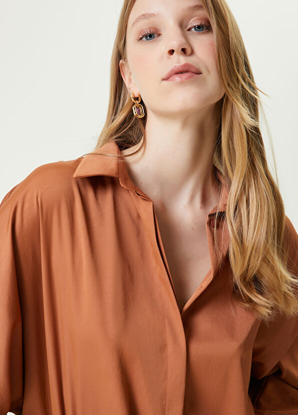 Beymen Club Kiremit Dökümlü Twill Gömlek - 4