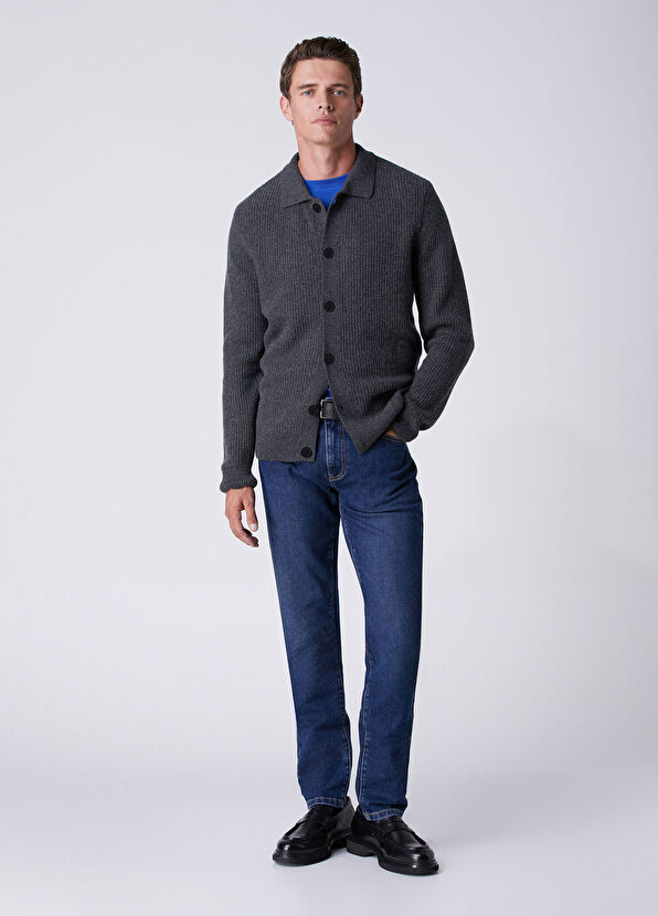 Beymen Club Anthracite Cashmere Blend Knit Cardigan - 3