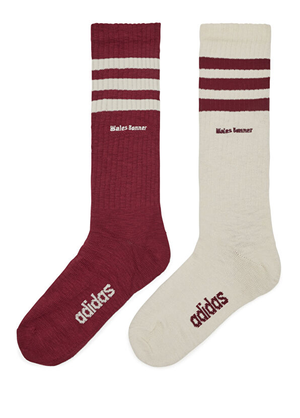 Adidas Beyaz Kırmızı 2li Çorap Seti - 1