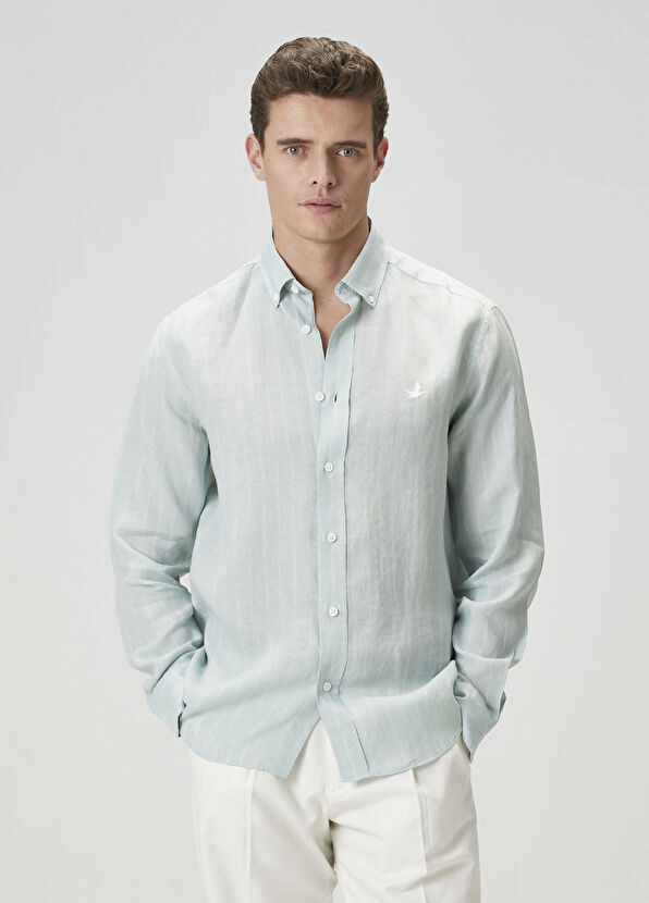 Beymen Club Mint Keten Gömlek - 2
