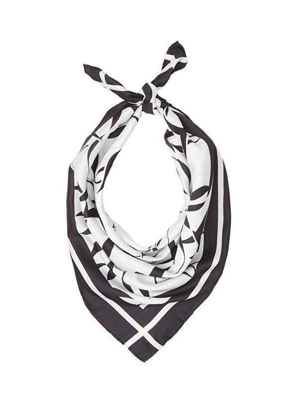 Beymen Club Siyah Beyaz Desenli Eşarp - 2