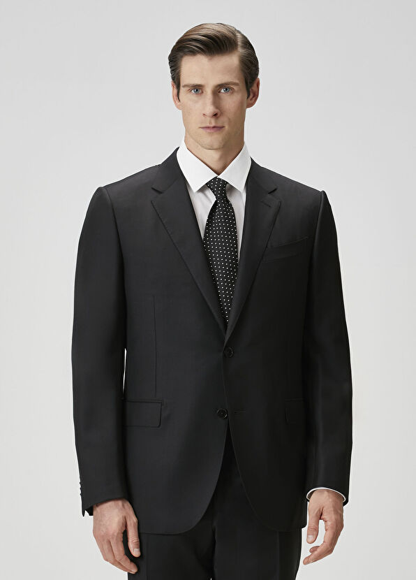 Siyah Yün Takım Elbise - Görsel 3