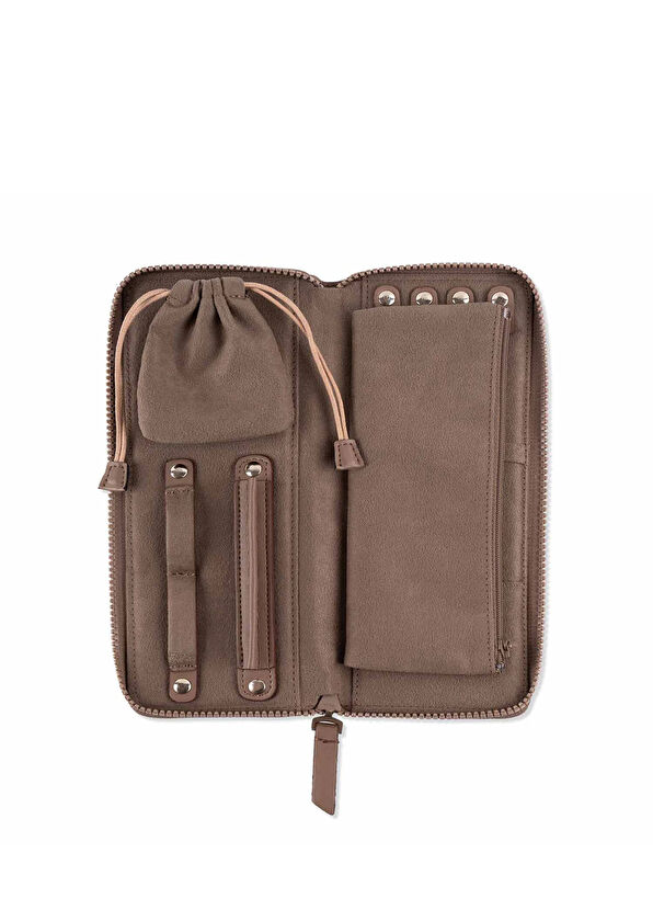 Pack'n Travel Bej Deri Kadın Takı Cüzdanı - 4