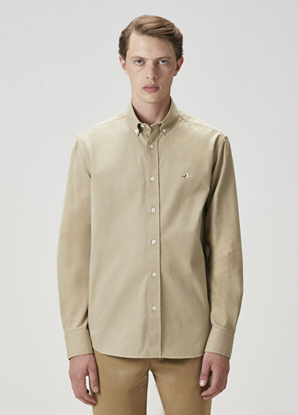 Beymen Club Comfort Fit Deve Tüyü Gabardin Doku Gömlek - 2