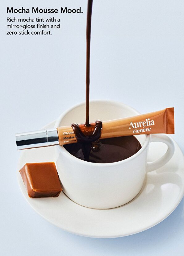 Aurelia Genève Mocha Mousse Glossy Lip Oil Balm - 2