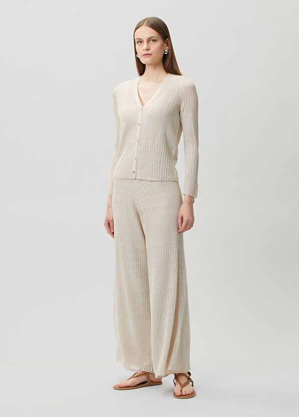 Join Us Beige Knit Cardigan - 2