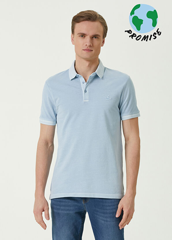 Beymen Club Slim Fit Açık Mavi Pike T-shirt - 1