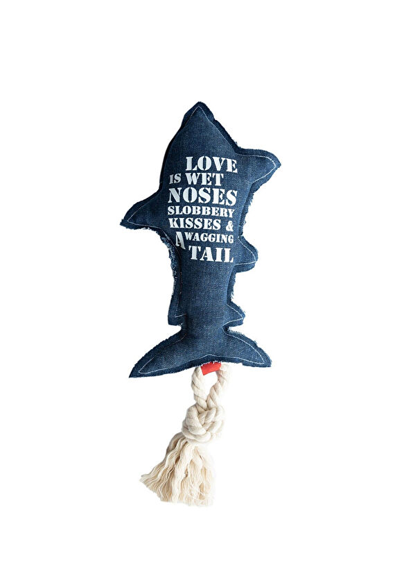 Zeynep Birinci Lacivert Denim Köpekbalığı Köpek Oyuncağı - 1