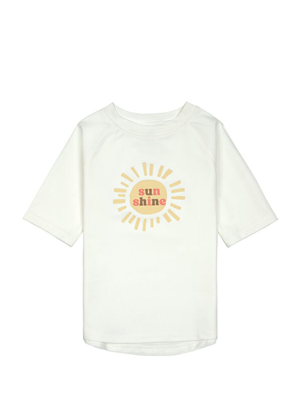 Lassig Sunshine UV Korumalı Sea Salt Kısa Kollu Kız Çocuk T-Shirt Mayo - 1