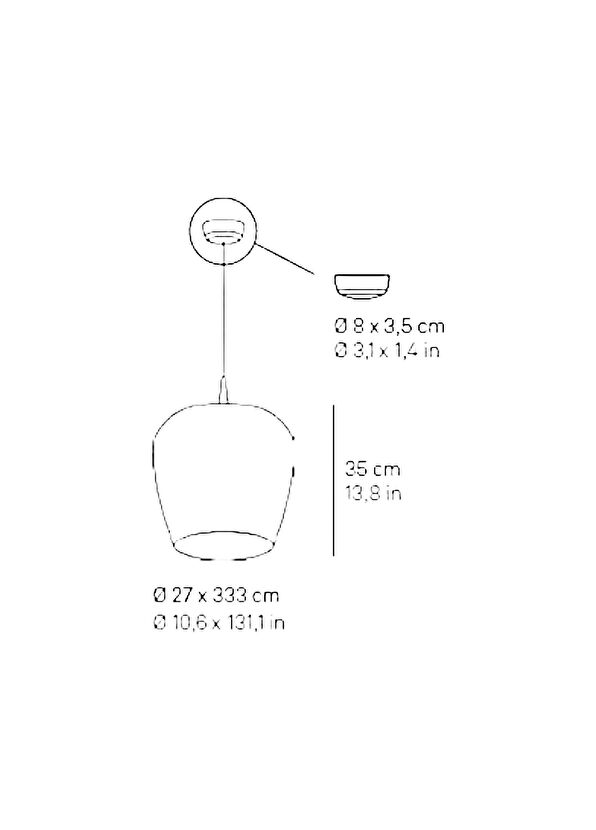 Zafferano Bilia Altın Rengi Cam Büyük Boy Sarkıt - 2