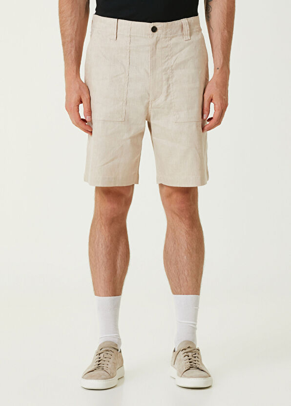 Michael Kors Bej Keten Bermuda - 2