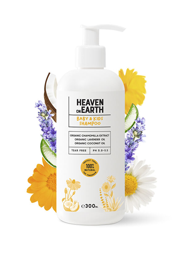 Heaven On Earth Vegan %100 Doğal Organik İçerikli Göz Yakmayan Bebek ve Çocuk Şampuanı 300 ml - 2