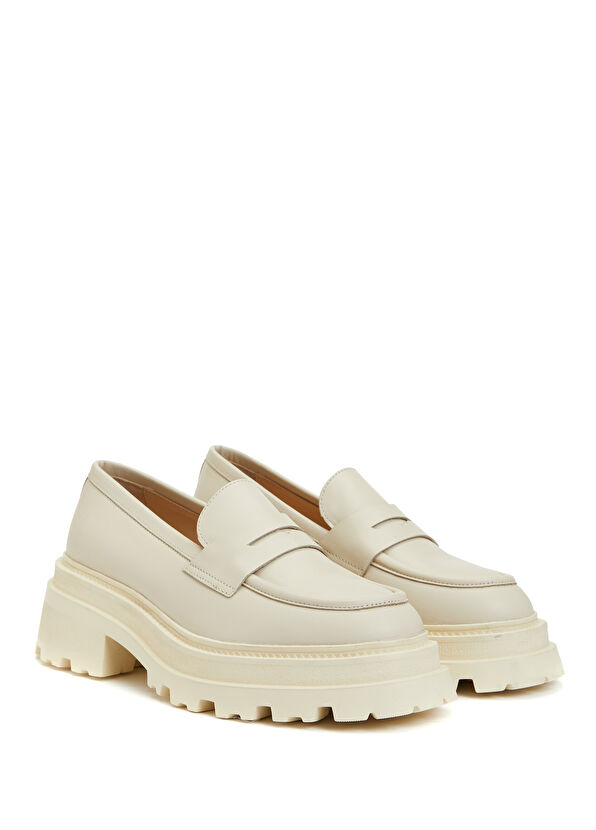 Beymen Club Ekru Kadın Deri Loafer - 2