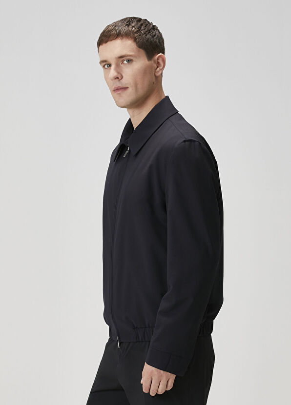 Lacivert Yün Mont - Görsel 5