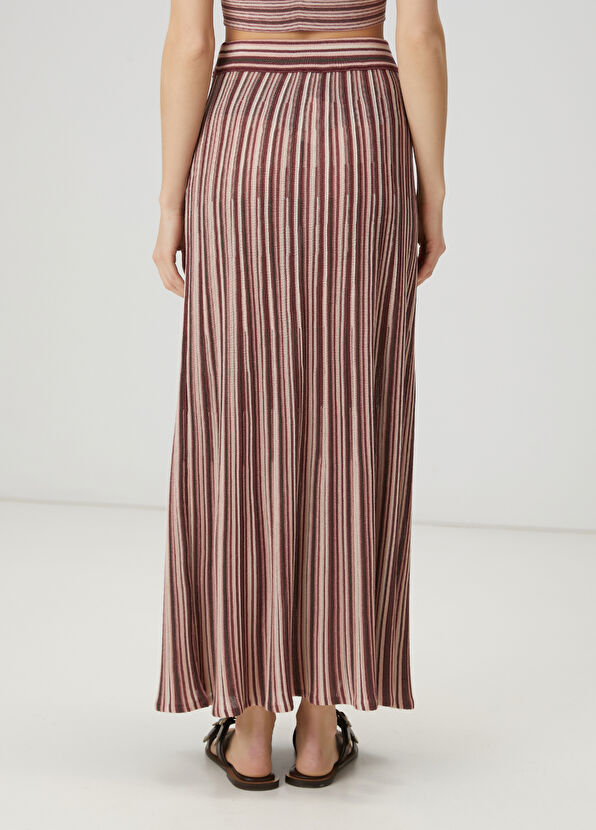 Beymen Club Çok Renkli Çizgili Midi Etek - 2