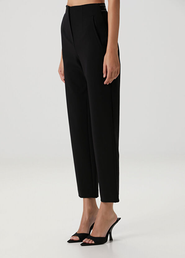 Academia Black Logo Taped Trousers - 2