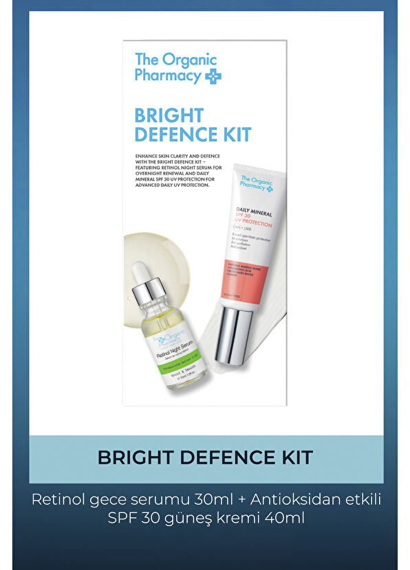 The Organic Pharmacy Bright Defence Retinol Gece Serumu + Günlük Mineral SPF 30+ Güneş Kremi 2'li Cilt Bakım Seti - 2