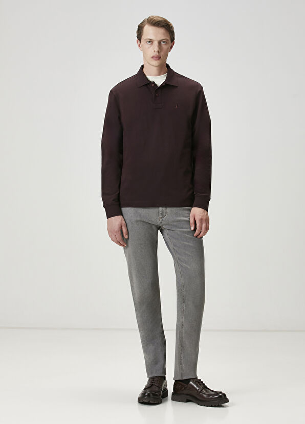 Beymen Club Comfort Fit Mürdüm Polo Yaka Sweatshirt - 2