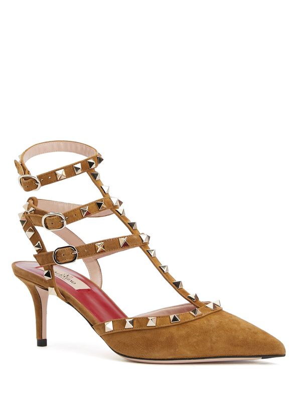 Valentino Garavani Rockstud Dark Beige Women's Leather High Heels - 2