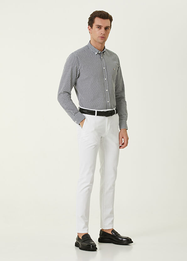 Beymen Club Slim Fit Lacivert Pötikare Desenli Gofreli Gömlek - 2