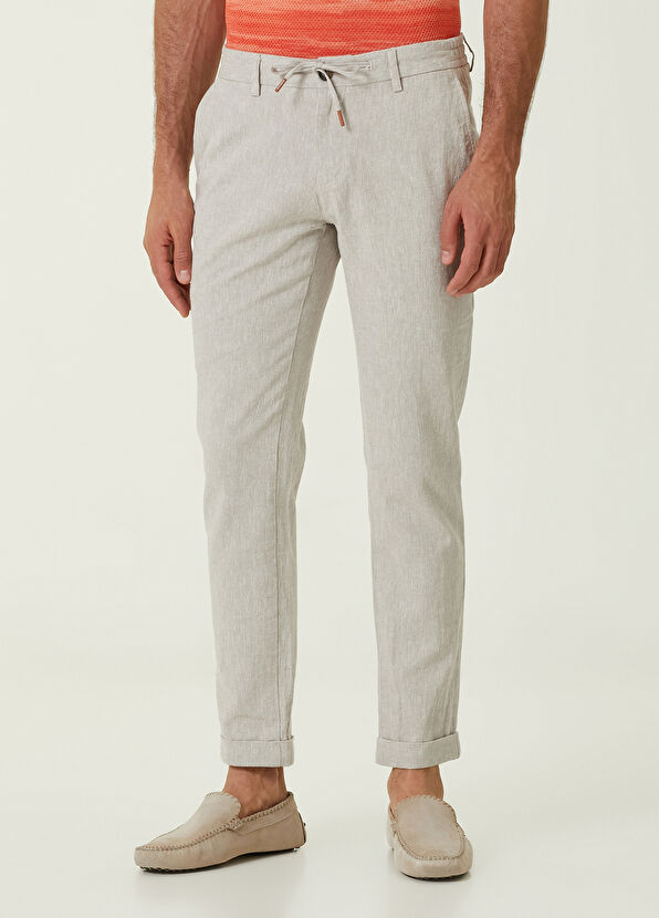 Beymen Club Bej Beli Kordonlu Muline Pantolon - 2