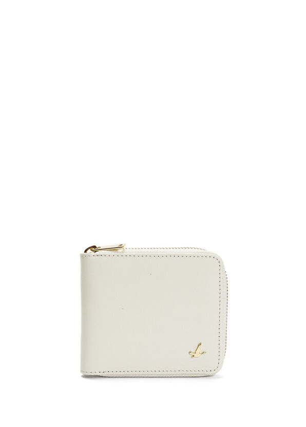 Beymen Club Ekru Küçük Boy Kadın Deri Cüzdan - 1