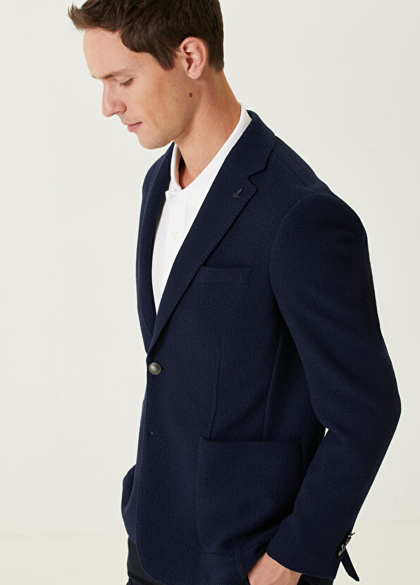 Beymen Club Lacivert İri Dokulu Blazer - 2