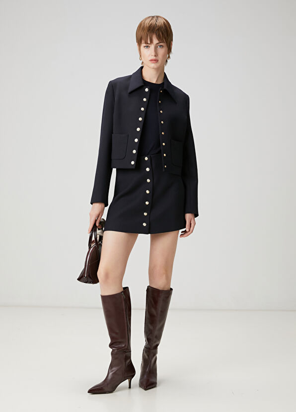 Beymen Club Lacivert Yün İnce Basic Kazak - 2