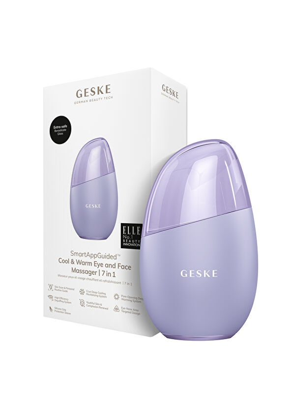 Geske Cool & Warm Eye and Face Massager Mor 7'si 1 Arada Serin ve Sıcak Göz ve Yüz Masaj Aleti  - 3