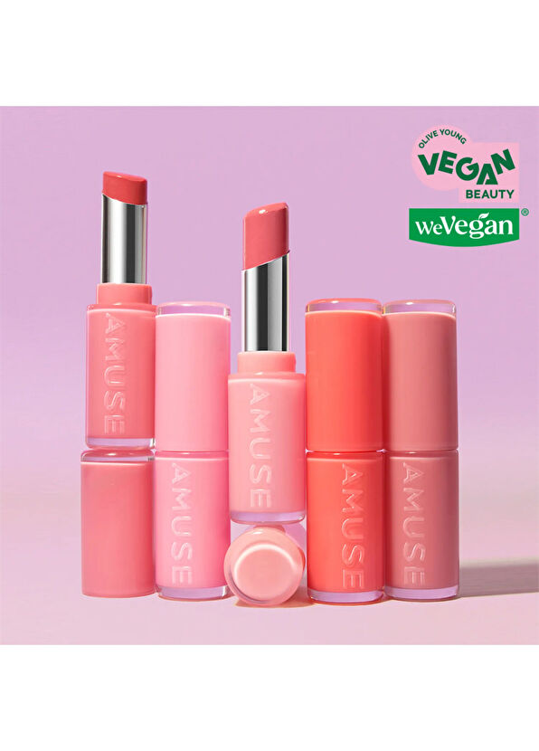 Amuse Fondue Balm #08 Skin Coral Plumping Moisturizing Lip Balm 2.9 gr - 4