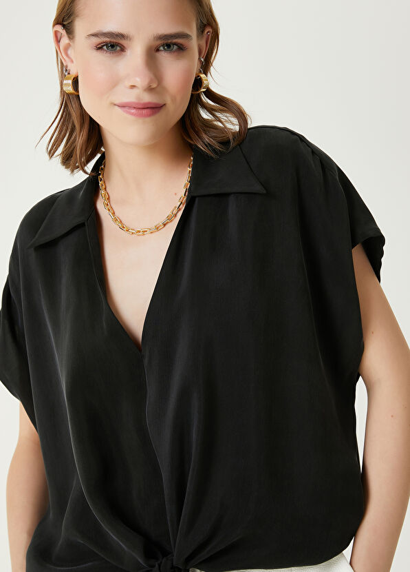 Beymen Club Black Knot Detailed Blouse - 2